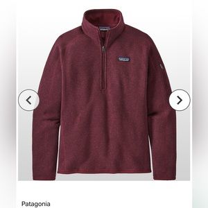Womens Red Patagonia 1/4 Zip Pullover